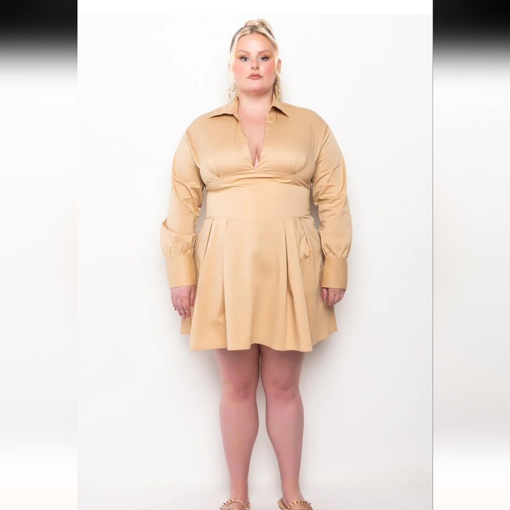 PLUS AKIRA Label Let Them Know Sis Fit And Flare Mini Dress